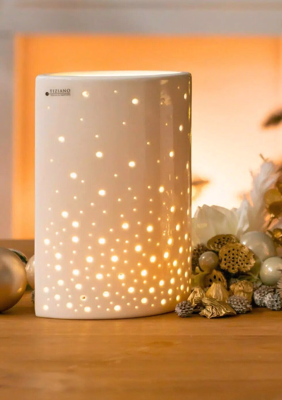 Deko Licht Orio 21cm LED cremeweiß