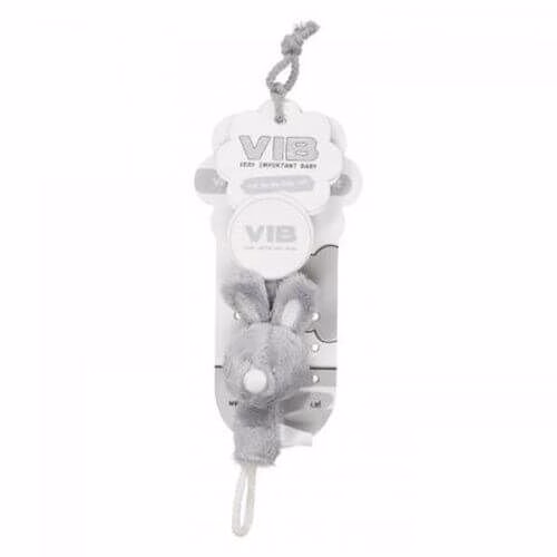 VIB-SOOTGGW001 Hase Schnullerhalter (Grau)