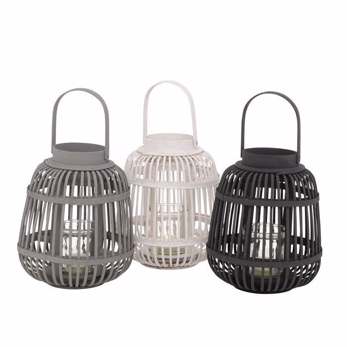 Windlicht Taneja 24cm grau