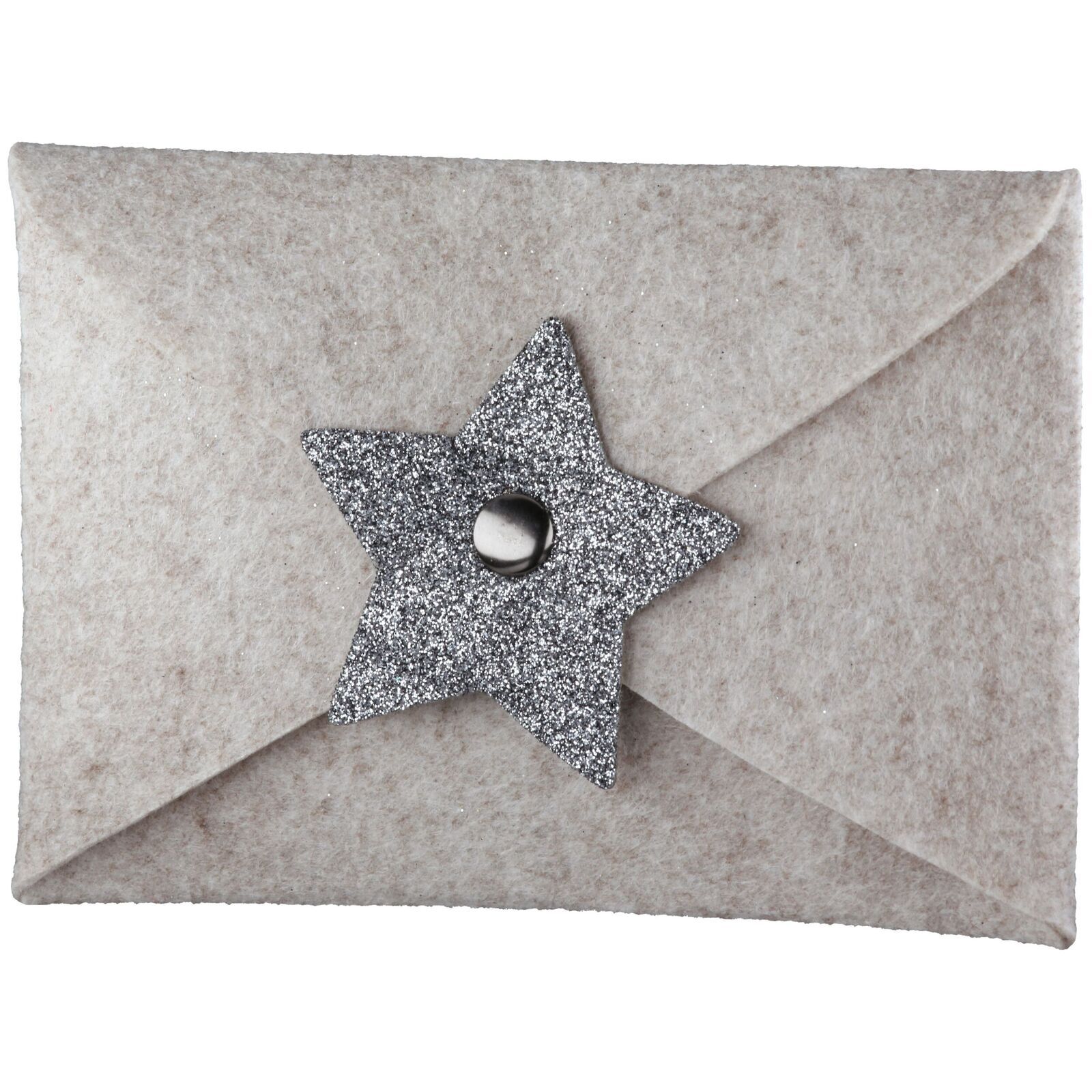 Geschenkkuvert Sternregen Filz beige Geschenkkuvert Sternregen Filz beige