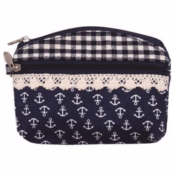 Patchwork Mini-Kosmetiktasche 049 navy