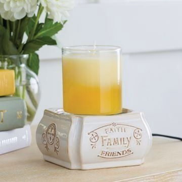 Faith Family Friends 2-in-1 Classic elektrische Duftlampe aus Keramik