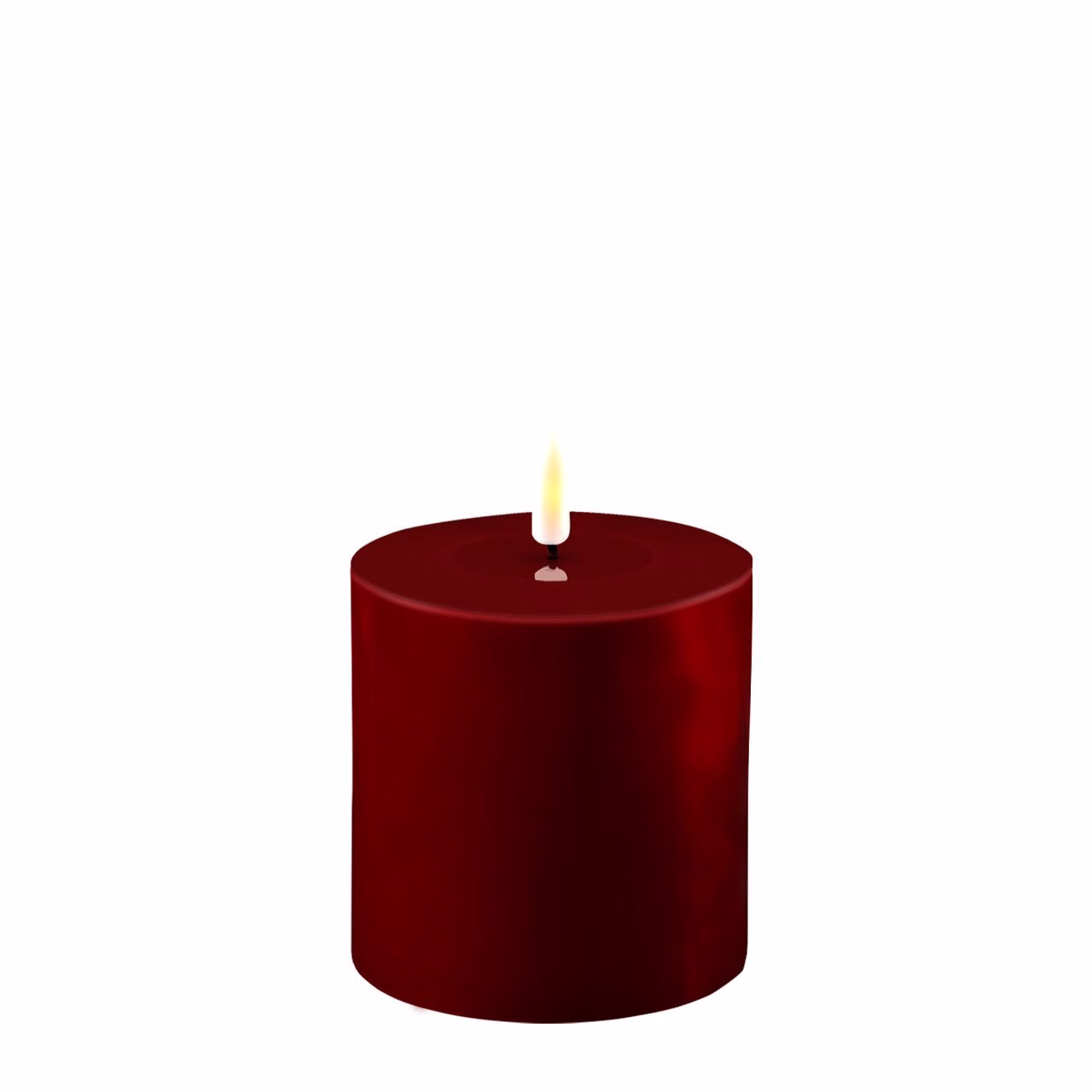 Stumpenkerze LED bourgogne 10 x 10cm