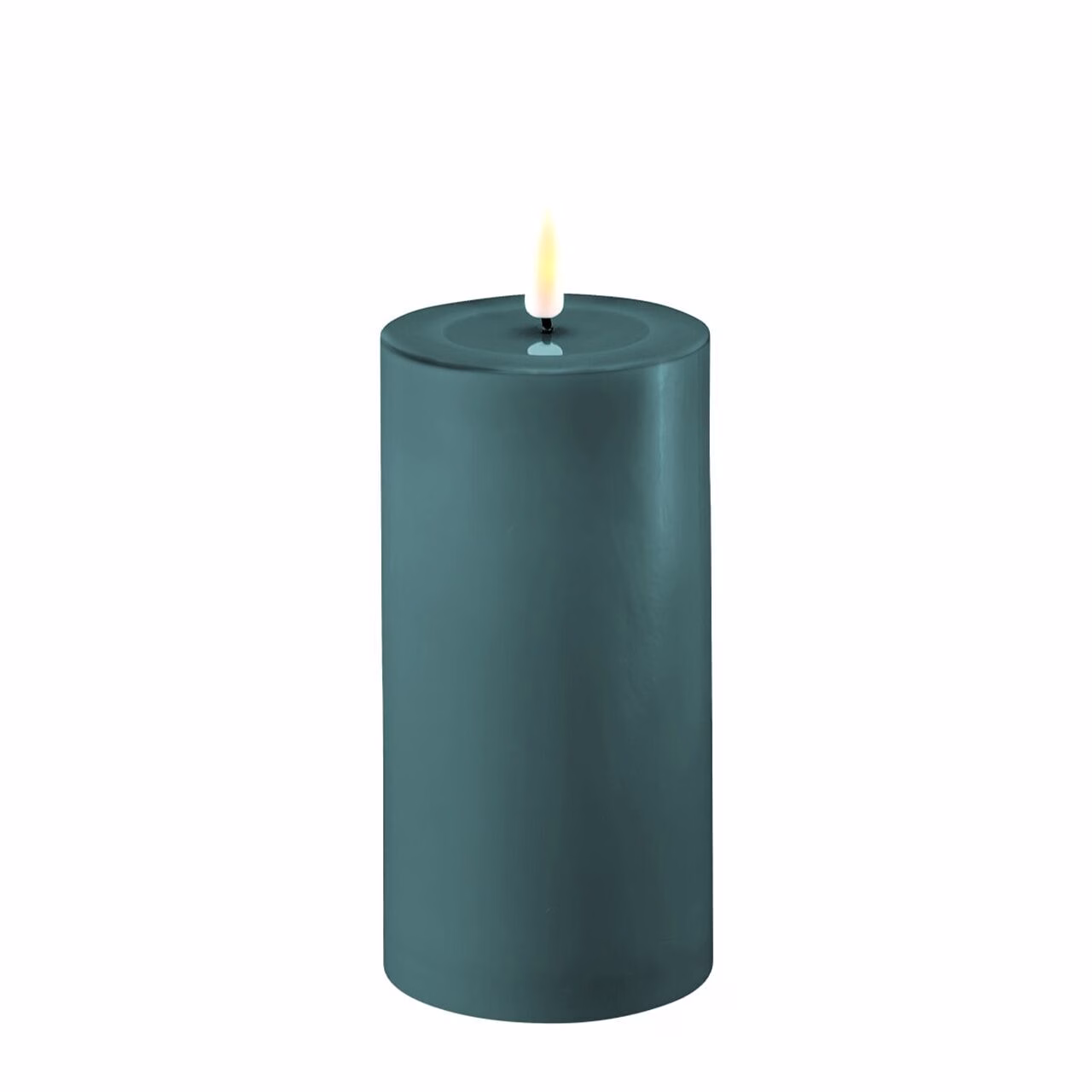 2021-RF-0339 Stumpenkerze LED jade 7,5 x 15cm