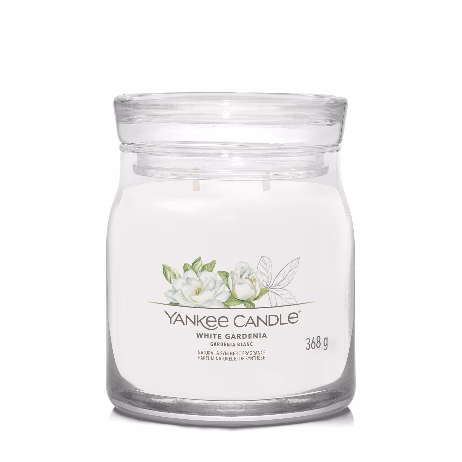 White Gardenia Signature Medium Jar 368g 2-Docht