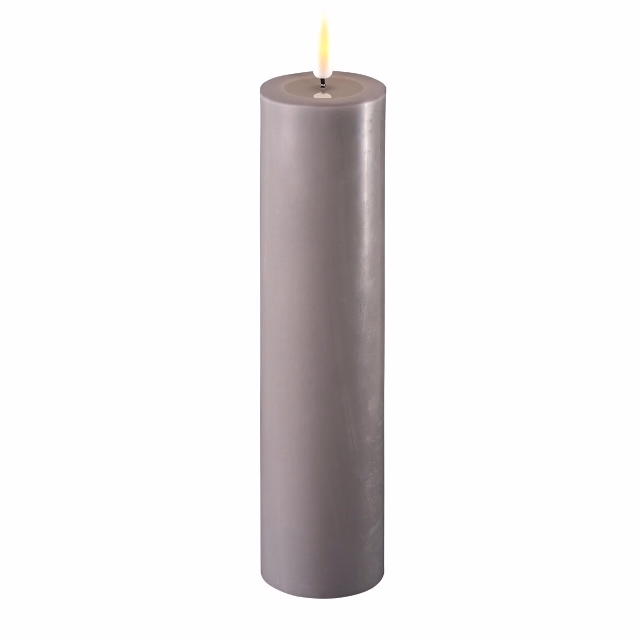 Stumpenkerze LED grau 5 x 20cm