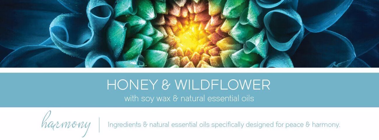 Honey-_-Wildflower-Fragrance-Banner HARMONY Honey & Wildflower 411g (3-Docht)