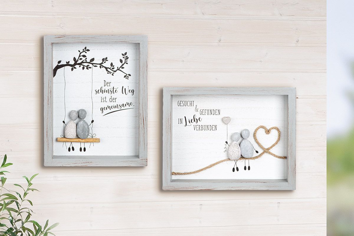 Steinbild Liebe Variante 2 Fotorahmen