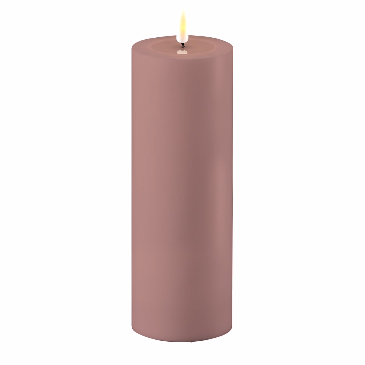 RF-UL-00023 Outdoor Stumpenkerze LED staubiges rosa 7,5 x 20cm