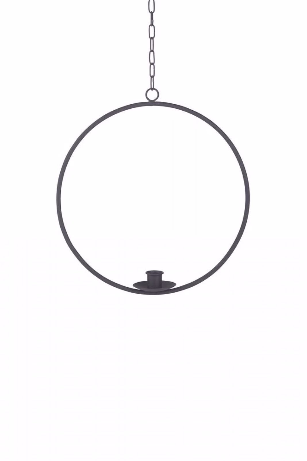 Kerzenhalter Ring zum Aufhängen S schwarz