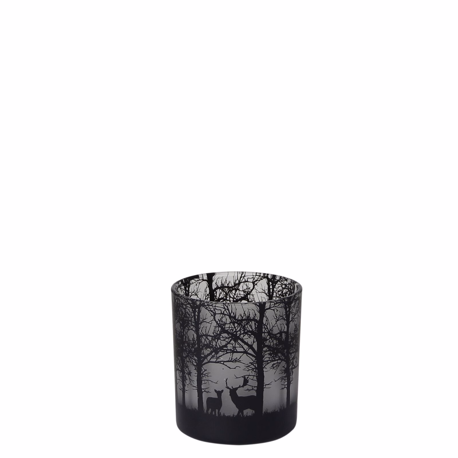 Windlicht Thoros Wald schwarz 8cm