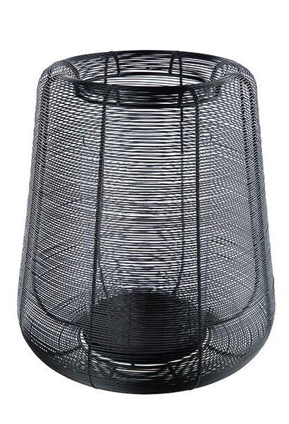 Windlicht Lucerno Metall schwarz 29cm