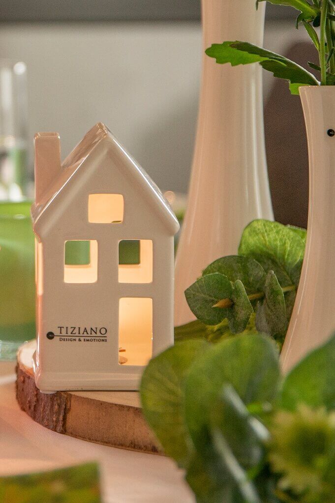 Haus Portofino schmal 23cm LED cremeweiß Haus Portofino schmal 23cm LED cremeweiß