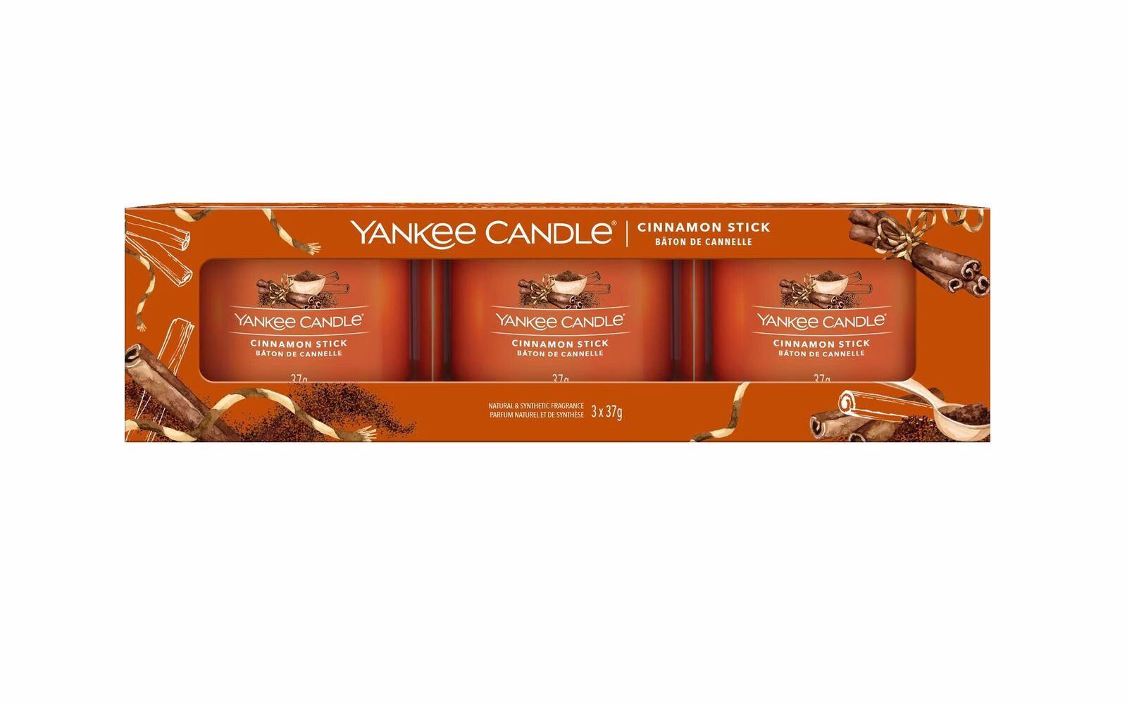 Signature-Filled-Votive_3-Pack_Cinnamon-Stick Cinnamon Stick 37g Glasvotivkerze 3er Pack