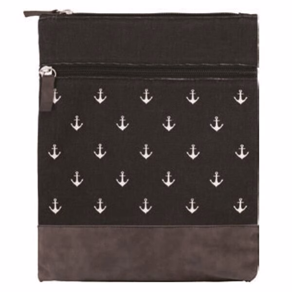 2022-191-002 Canvas Crossbag 002 (Black Anchor)