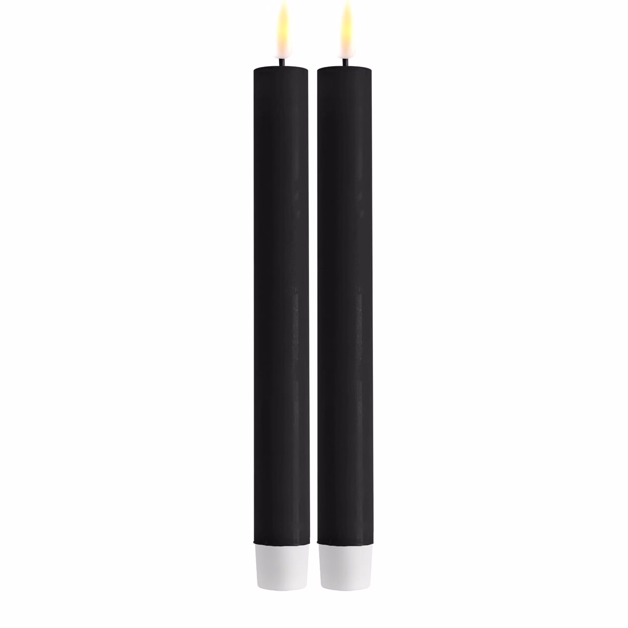 Stabkerze LED 24 cm schwarz 2 Stück