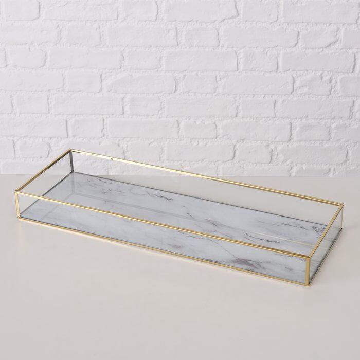 Einzelbild-cRWWpZ-V-large Deko Tablett Franziska 2 Stück Gold Glas