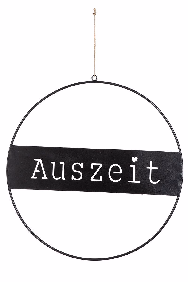 51567_2_1 Deko Hänger Auszeit schwarz