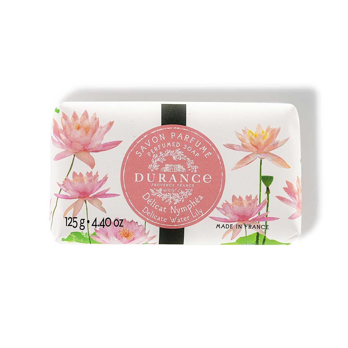 Zarte Seerose Seifenstück 125g Seife, Blume, Pflanze, Visitenkarte, Text