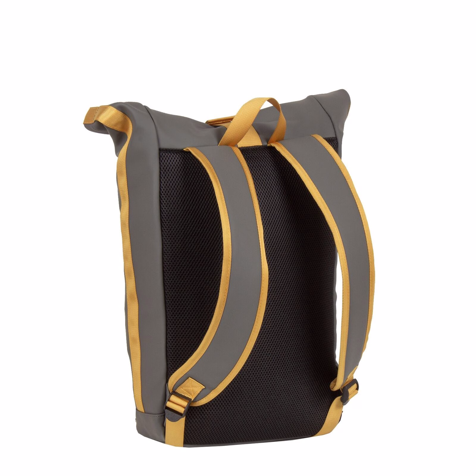 o-2-oGsM Tim - New York Rolltop Rucksack anthrazit/ocker