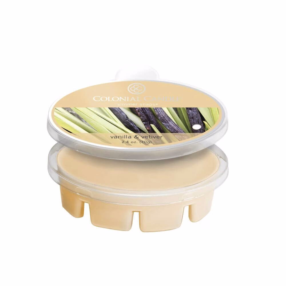 Colonial Candle Vanilla &amp; Vetiver Simmer Snaps 70g