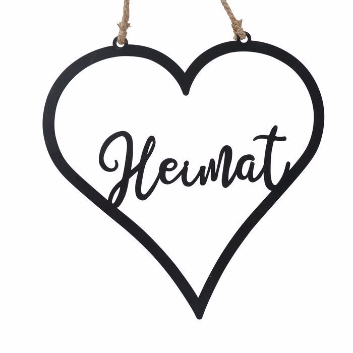 Dekohänger Heimat schwarz