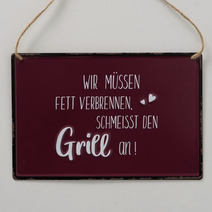 Einzelbild-oZbS3qil-large Schild Grillen rot