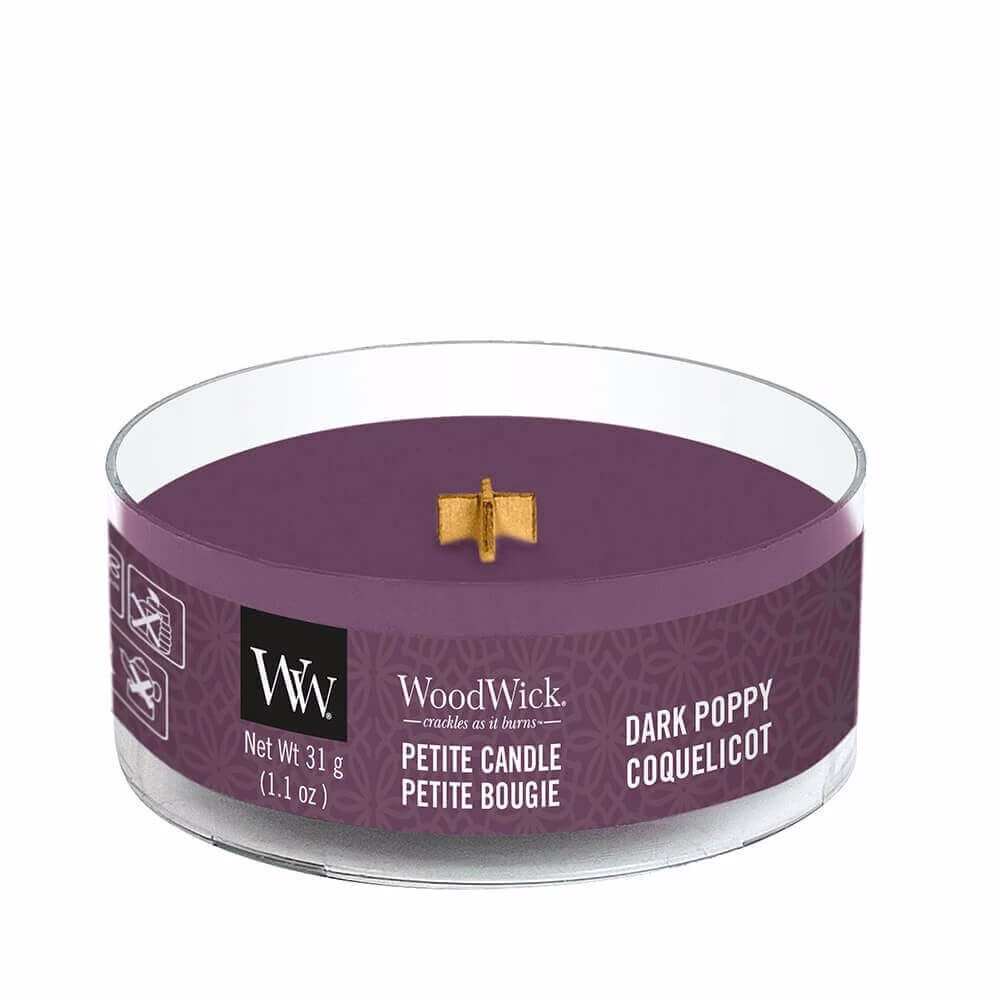 Dark Poppy Petite Candle 31g von Woodwick