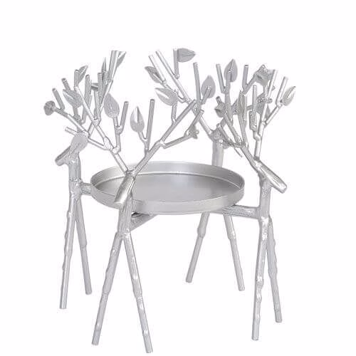 silver-reindeer-jar-holder-accessory Yankee Candle Silver Reindeer Jar Holder 411g & 623g
