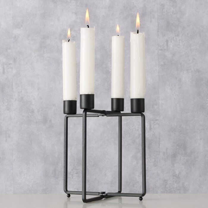 Kerzenleuchter Karos schwarz