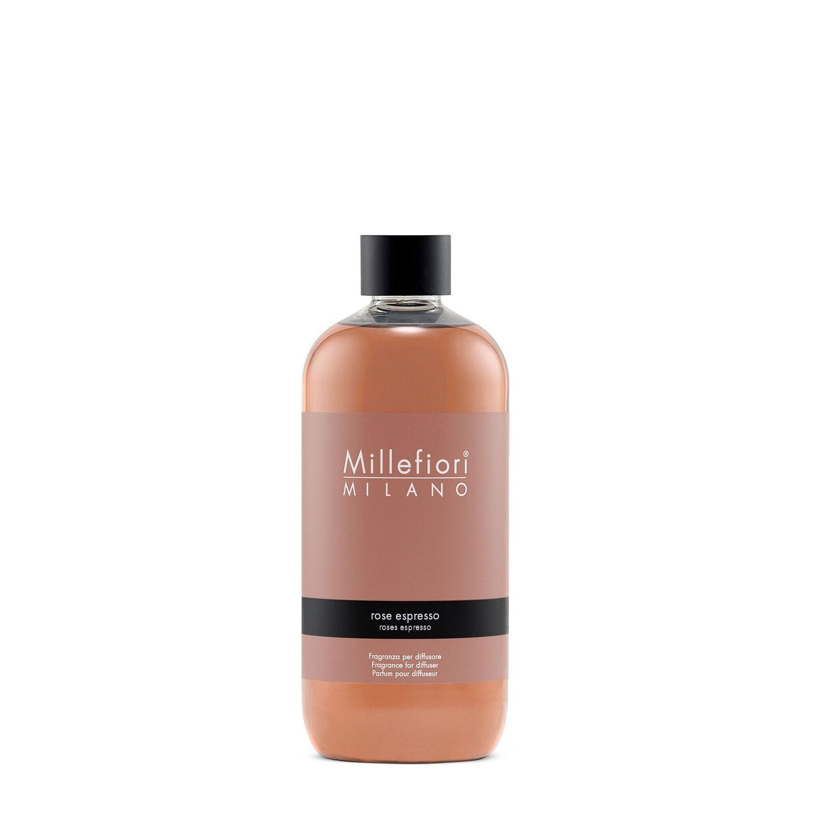Rose Espresso - Nachfüller für Millefiori Reed Diffuser 500ml Flasche, Lotion, Schampoo