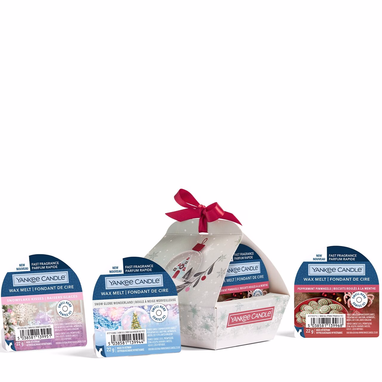 3 Wachsmelts Geschenkset Weihnachten Snow Globe Wonderland