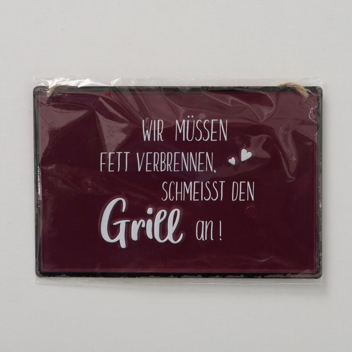 Schild Grillen rot