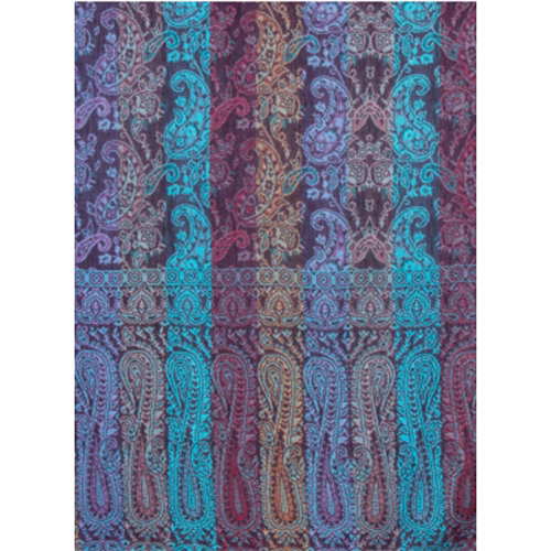 Jaquard Schal Dark Purple 03