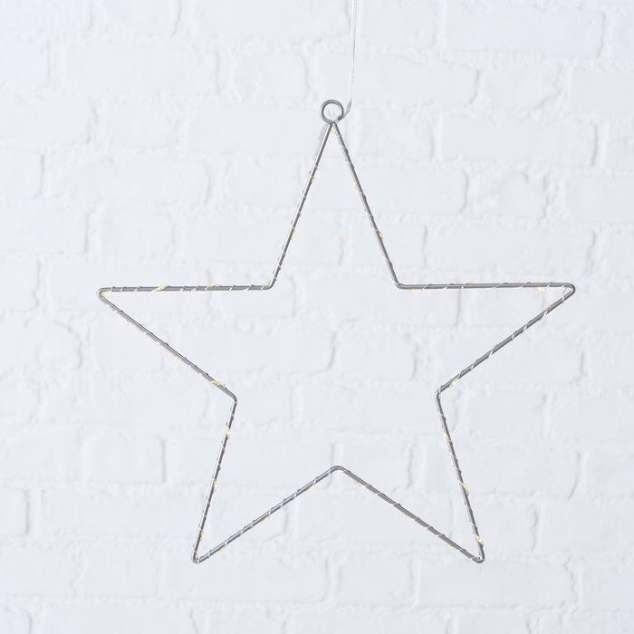 Leuchtstern Elvira 30cm LED silber
