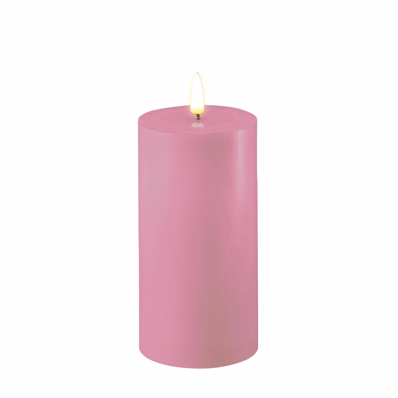 Stumpenkerze LED Lavendel 7,5 x 15cm