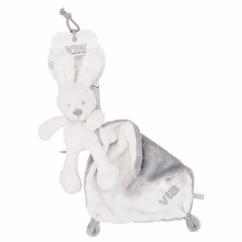 VIB-DOUWWG001 Rabbit hält Tuch weiß