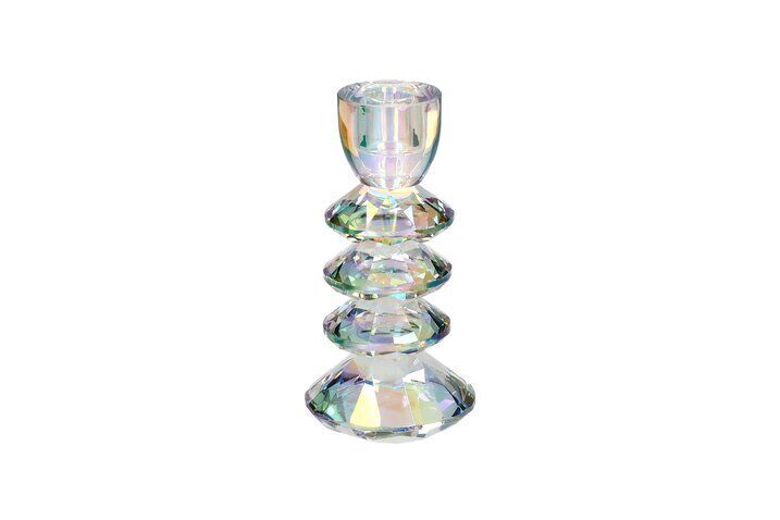 Sari Kerzenhalter Kristallglas irisierend 16cm Kerze, Kerzenständer