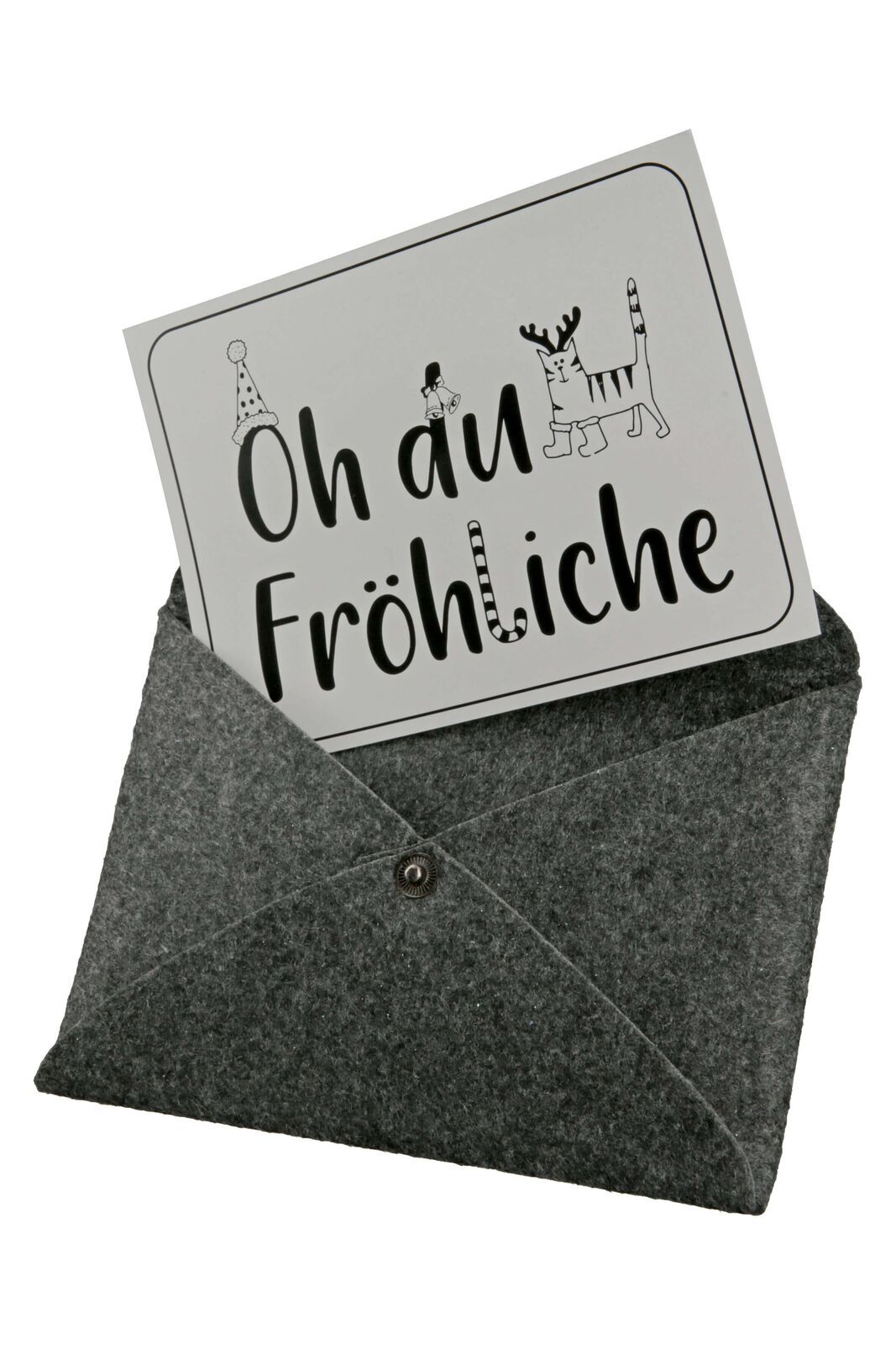 Geschenkkuvert Schneeflocke Filz dunkelgrau Geschenkkuvert Schneeflocke Filz dunkelgrau