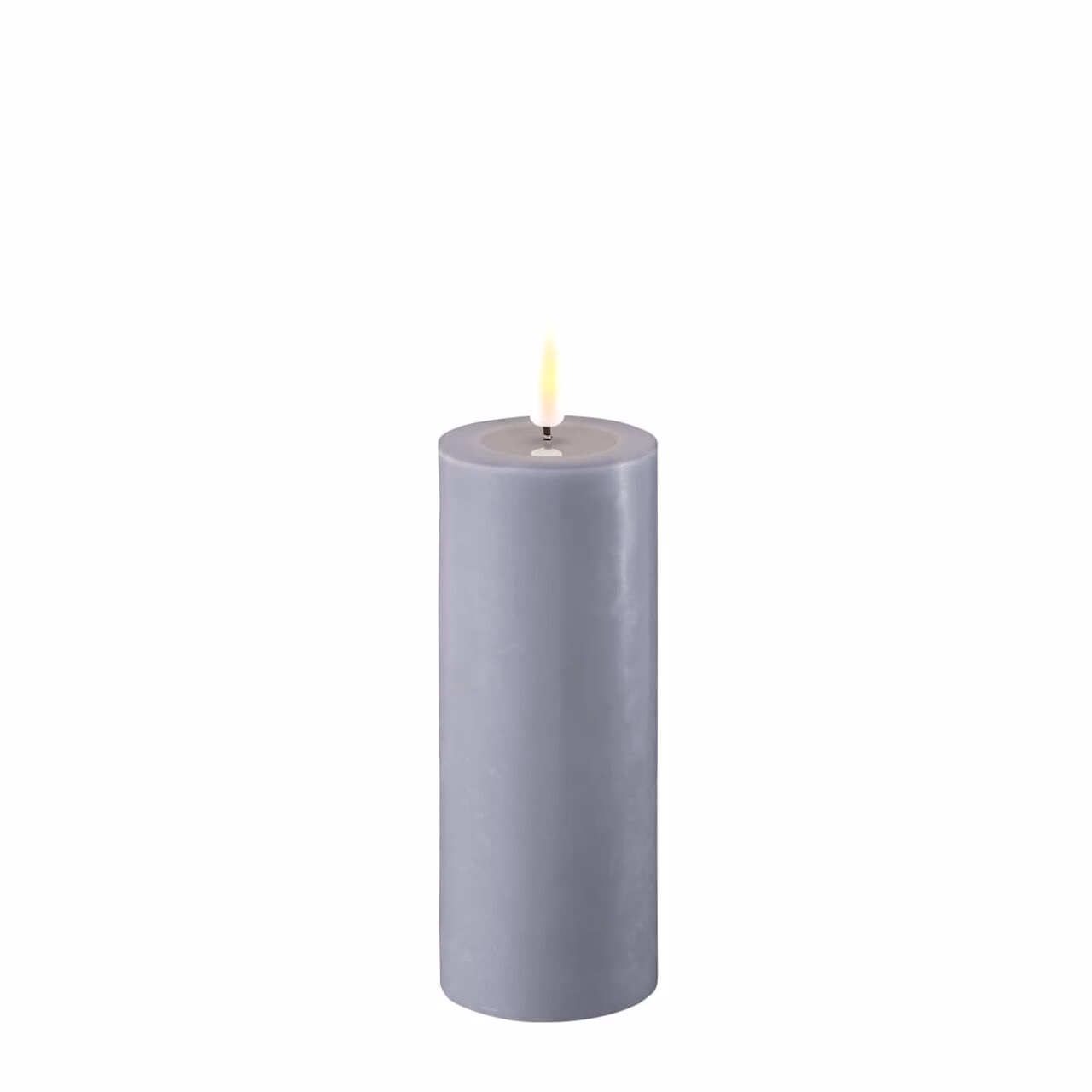 2021-RF-0292 Stumpenkerze LED dust blue 5 x 12,5cm