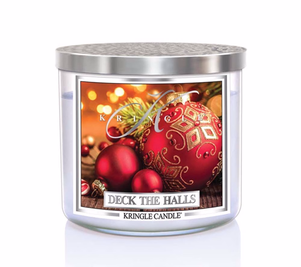 kringle_candle_deck_the_halls_silver_lid_american_heritage Deck The Halls 396g Tumbler 3-Docht
