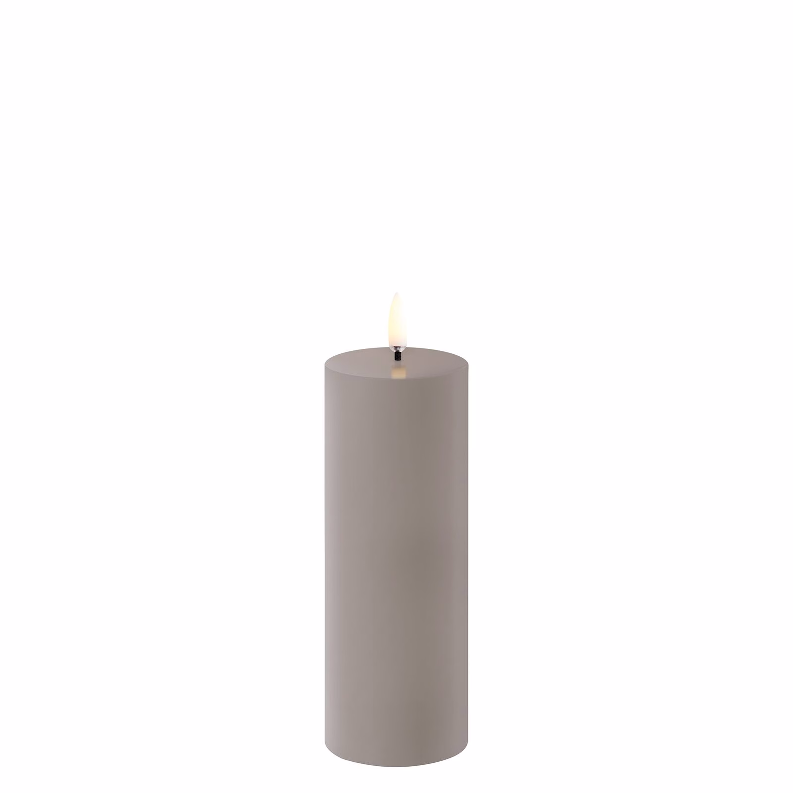 Uyuni LED Stumpenkerze 5,8 x 15cm sandstone