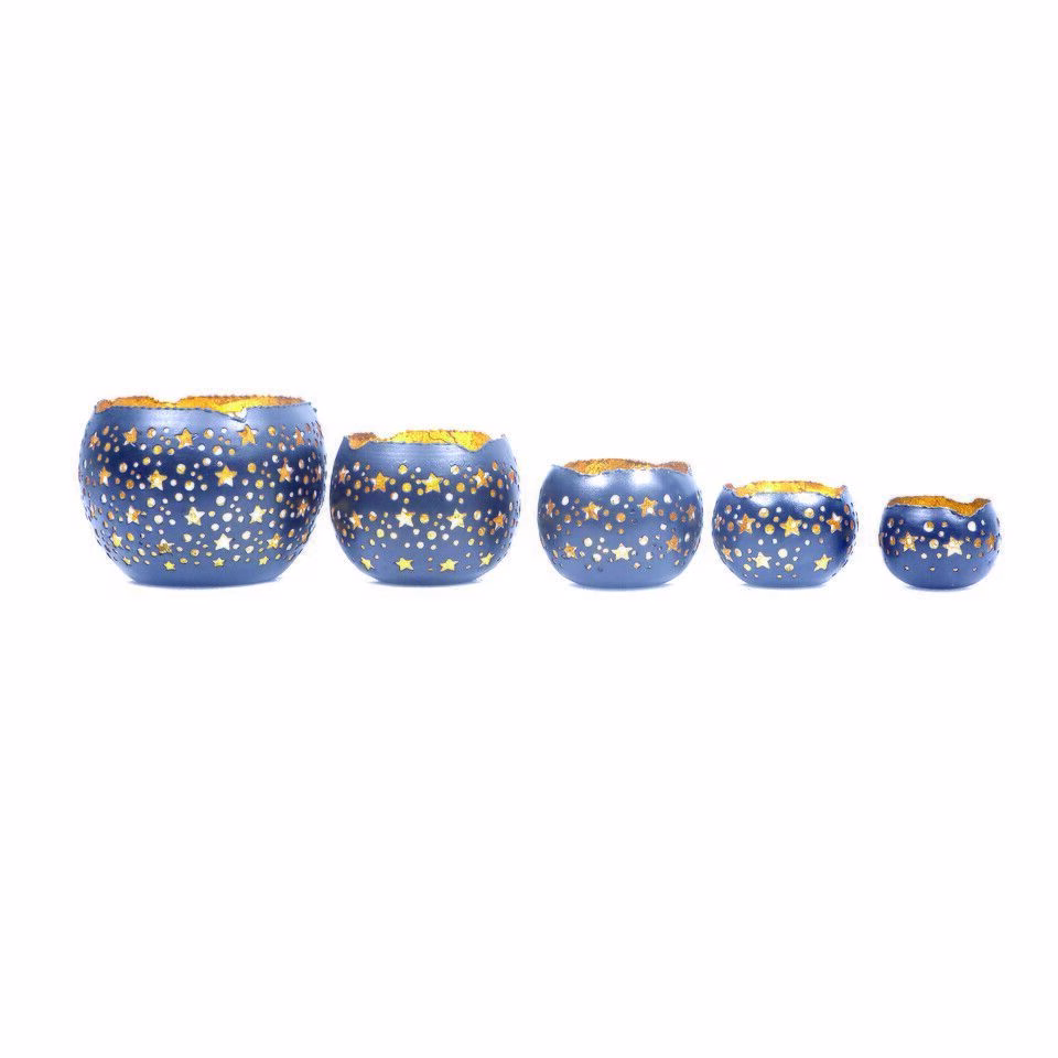 i-M5FtNTL-X2 Windlicht-Set Star blau 5 Stück