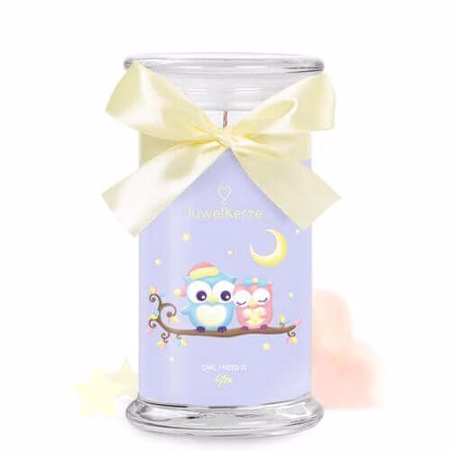 Owl-I-need-duftkerze-mit-schmuck-juwelkerze-picture-CUT OWL I need Is You (Armband) 400g von Juwel Kerze