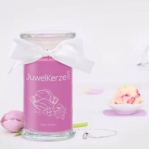 Cassis-Sorbet-Classic-Edition-Necklace-DE JuwelKerze Cassis Sorbet (Halskette mit Anhänger) 380g