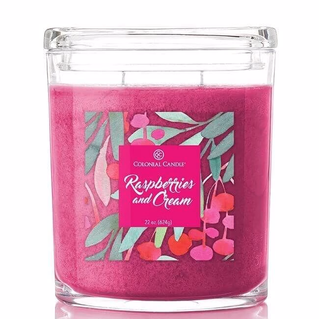 CC022-raspberriesandcream Colonial Candle - Raspberries And Cream 623g