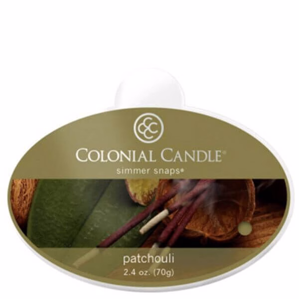 ccsnaps-3837_1_5594ffcd16246 Colonial Candle Patchouli Simmer Snaps 70g