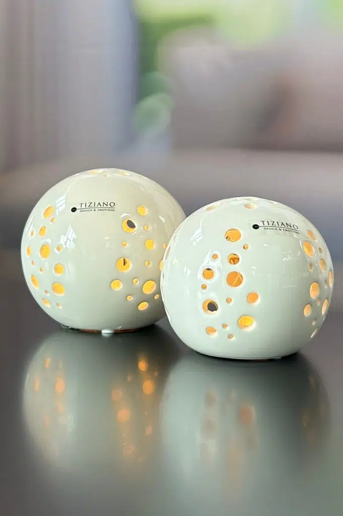 Lichtkugel Verona 8cm LED creme