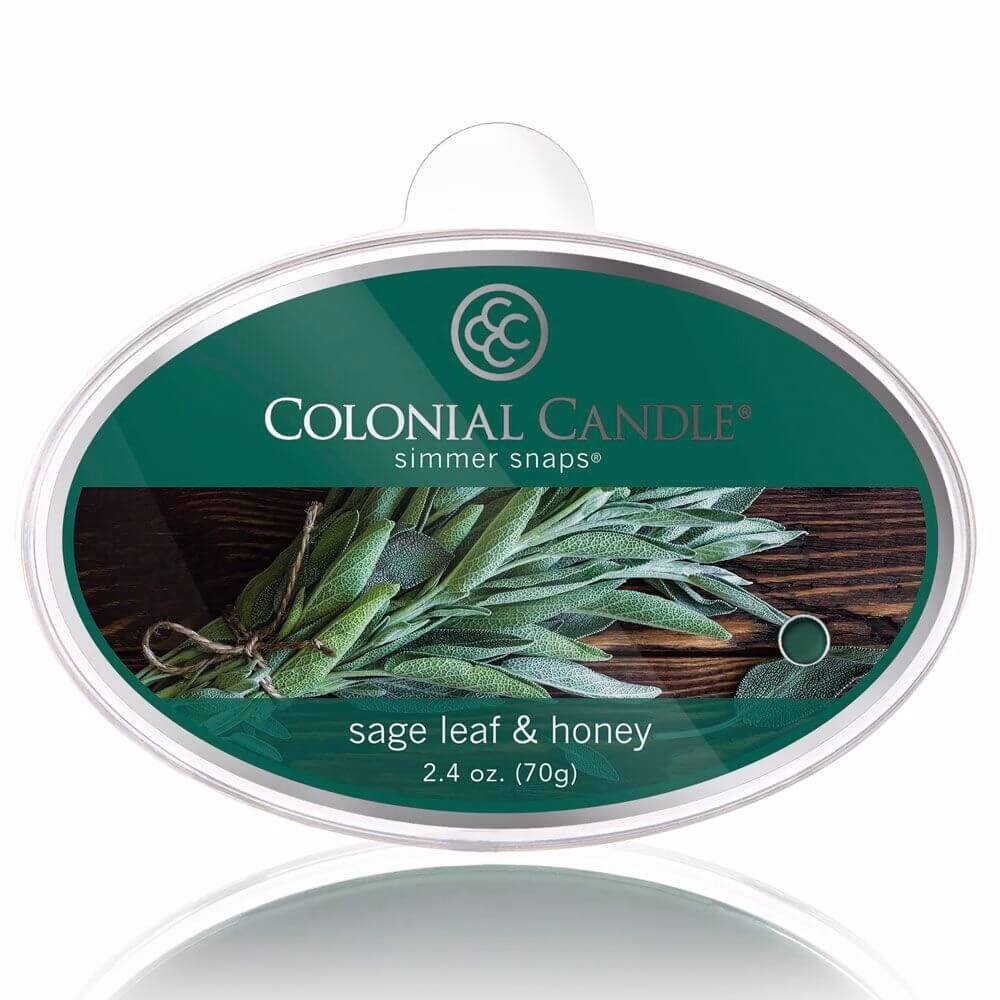 CCSNAPS-5203 Colonial Candle - Sage Leaf & Honey Simmer Snap 70g