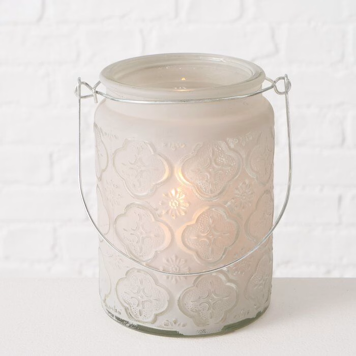 Windlicht Tunis 13cm beige
